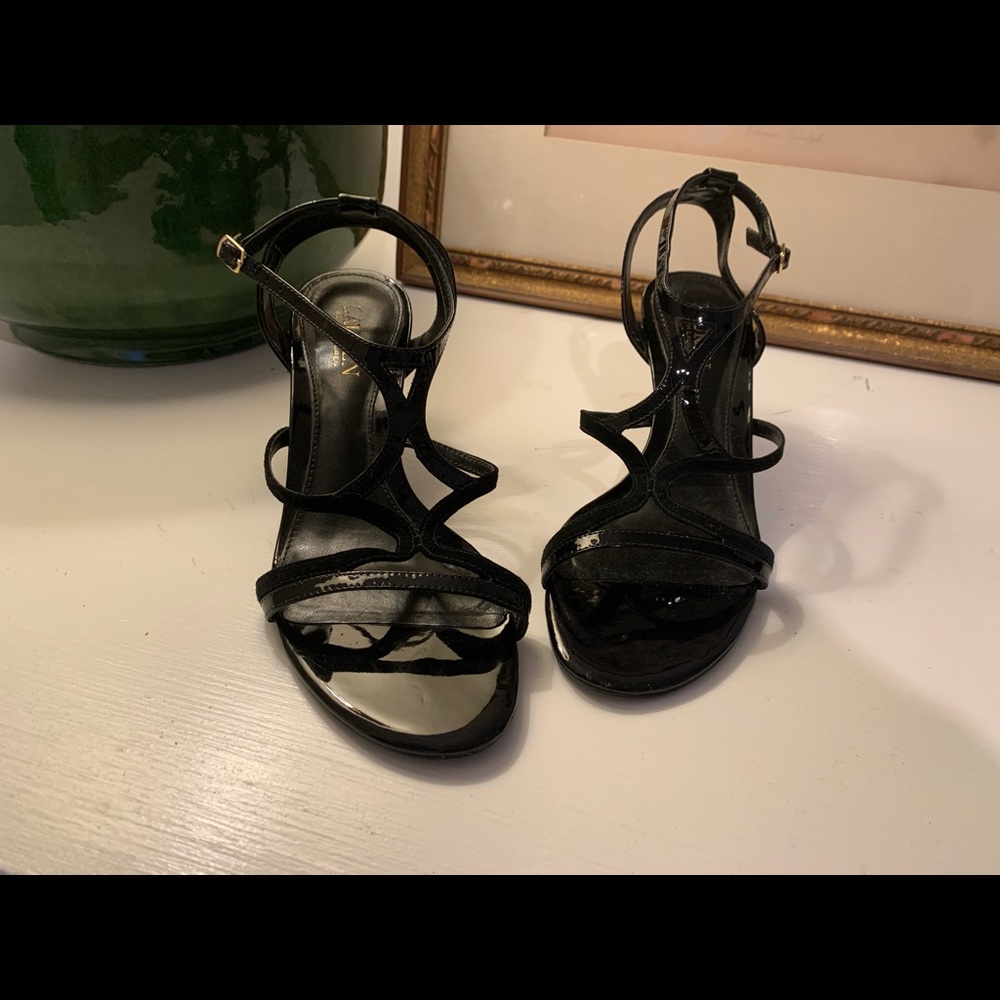 Ralph Lauren black strap heels size 8.5